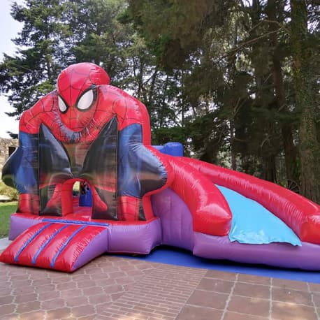 Saltarin inflable spiderman hombre arana guatemala